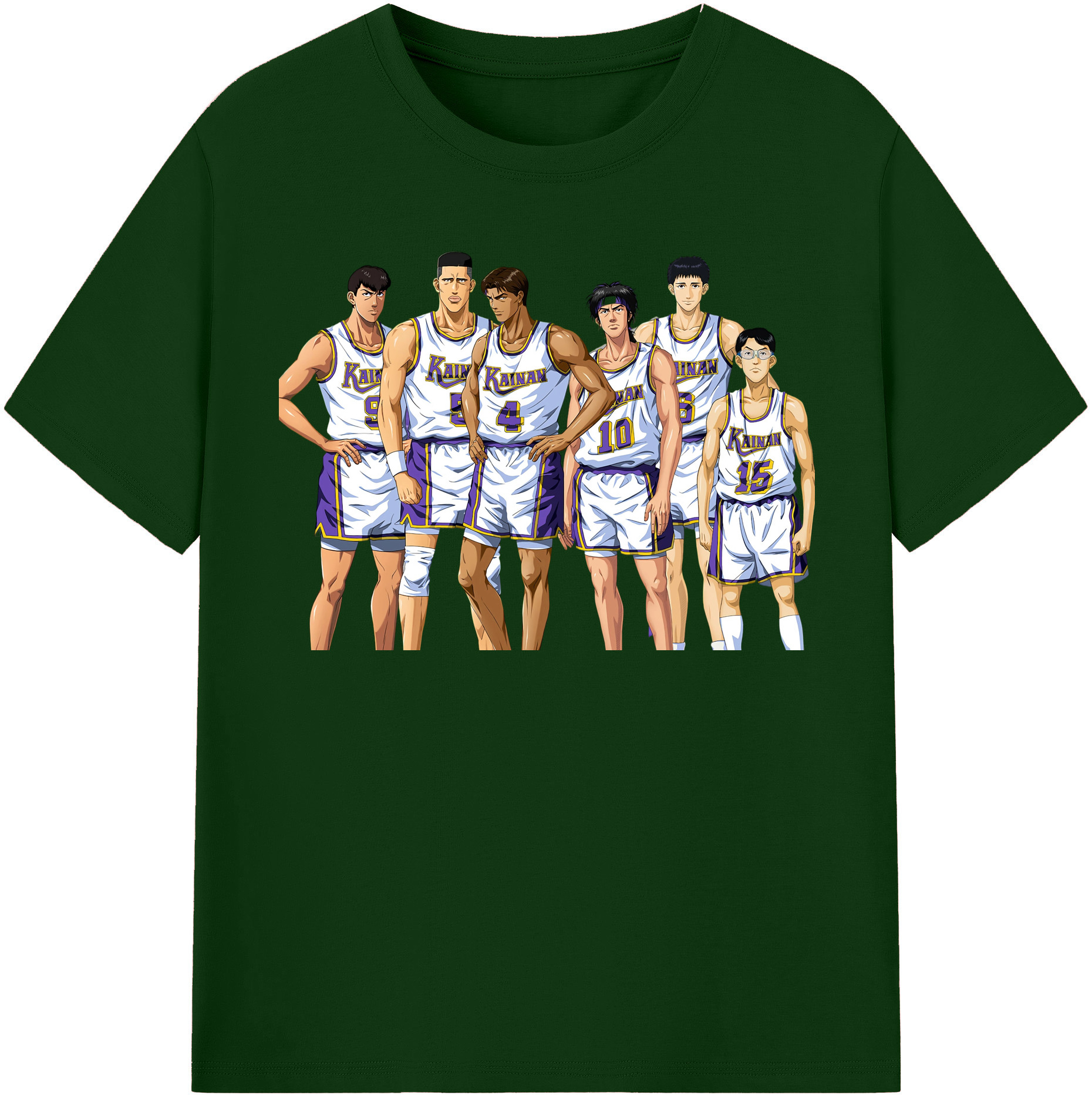 SLAM DUNK／スラムダンク 綿100％半袖Tシャツ（フロントプリント）
